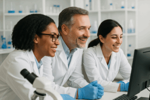 Scientists in lab